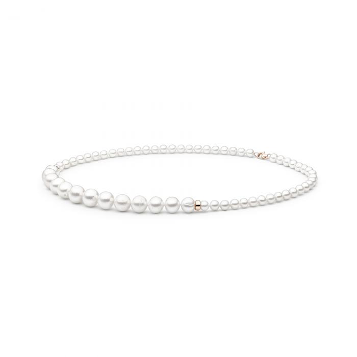 Didėjančių Perlų vėrinys - perlai nuo 6 iki 11mm, 45cm