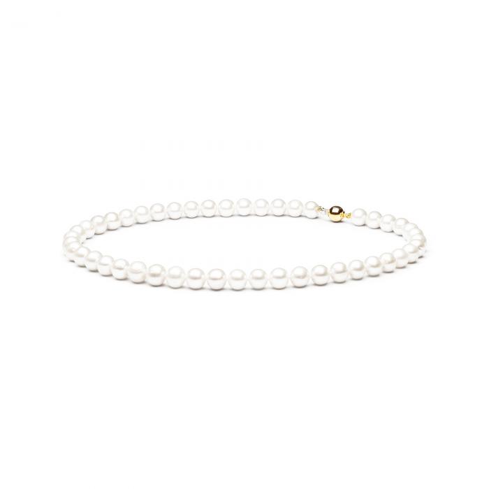 Auksinis Tikrų perlų moteriškas vėrinys  - 45cm