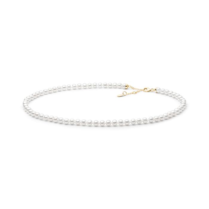 Elegantiškas klasikinis apvalių Perlų vėrinys - perlai 5mm, 45-48cm  